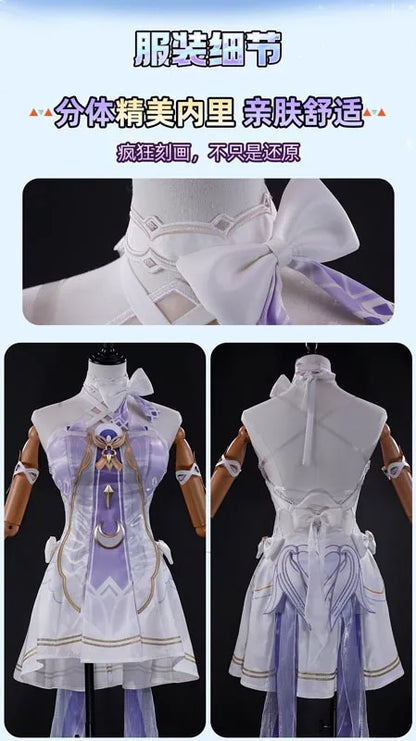 Genshin Impact Columbina Cosplay Costume The Damselette Dress Uniform Metal Prop Eleven Fatui Harbingers Halloween Women Girls