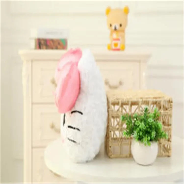 Aoger Kawaii Hello Kitty Rose Velvet Plush Melody Pillow Plushie Toy Soft Pillow Decorative Doll Bedding Kids Birthday Gift