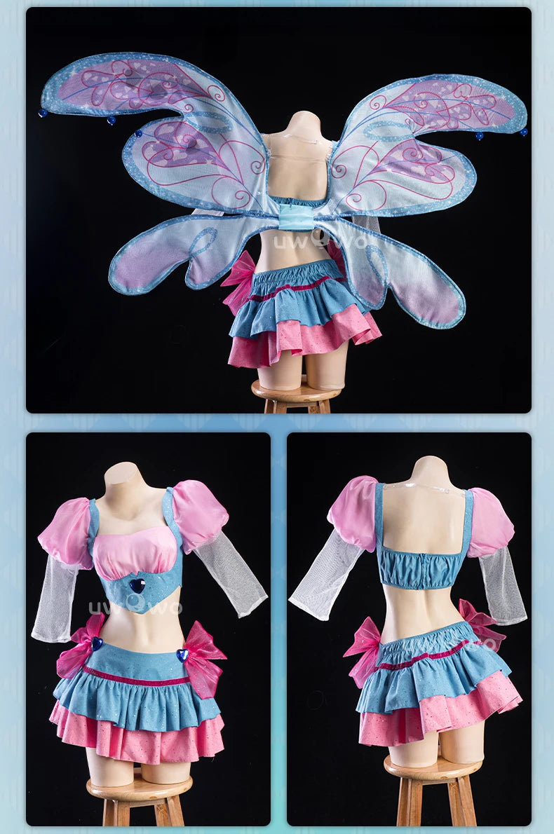 LAST BATCH UWOWO Bloomm S4 Anime Cosplay Costume Big Fairy Wings Cosplay Princes Costume Outfit Butterfly Halloween Costumes