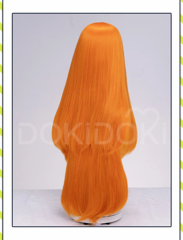 IN STOCK Rodion Ishmael Hong Lu Cosplay Wig Game DokiDoki Women Men 90cm Orange Black Long Hair Ishmael Cosplay Free Wig Cap