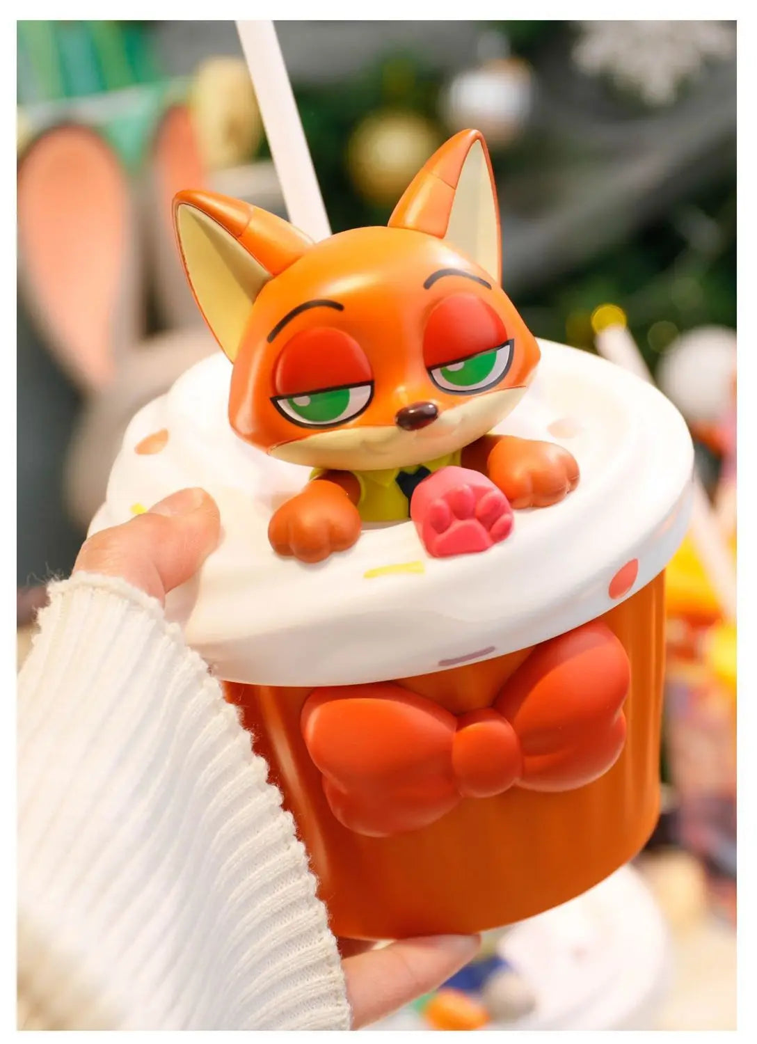 【HOT】Zootopia 2 Disney Movie Shaped Water Cup Nick Judy Cartoon Styled Cups With Crossbody Strap Kawaii Birthday Girl Boy Gifts