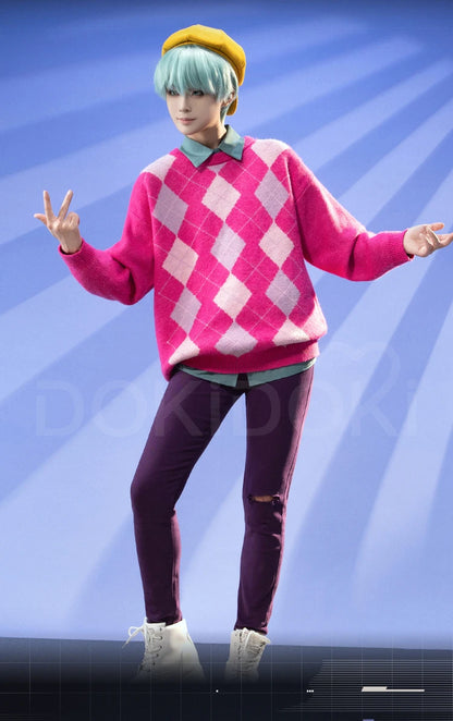 【Last Batch】IN STOCK Babyy Mysteryy Cosplay【S-2XL】DokiDoki-R Soda Pop Men Sweater Babyy Mysteryy Abbyy Costume Plus Size