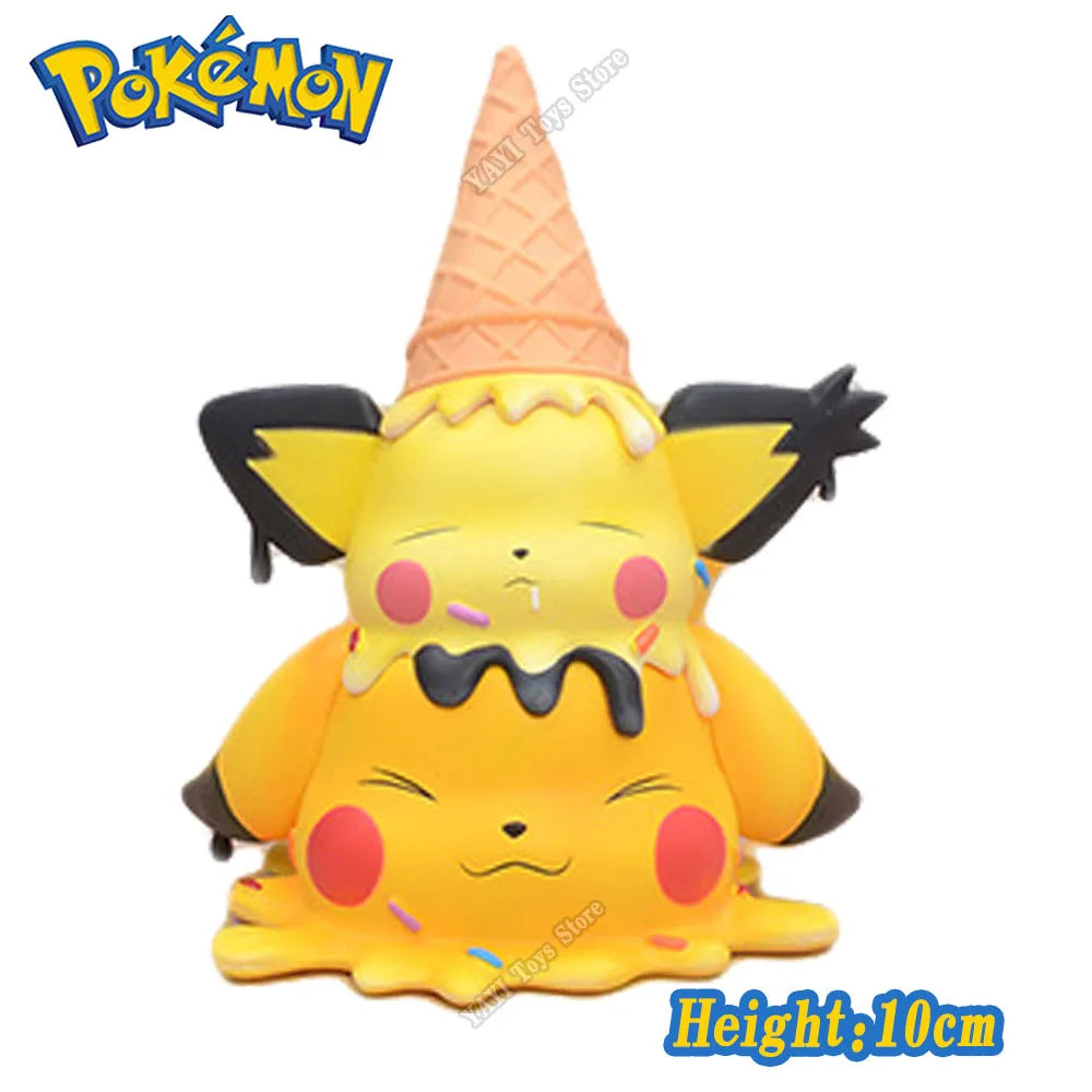Hot Pokemon ice cream  Anime figure model Action Figure Pikachu Gengar Model Toy Cartoon Collectible Doll For Kids Gifts
