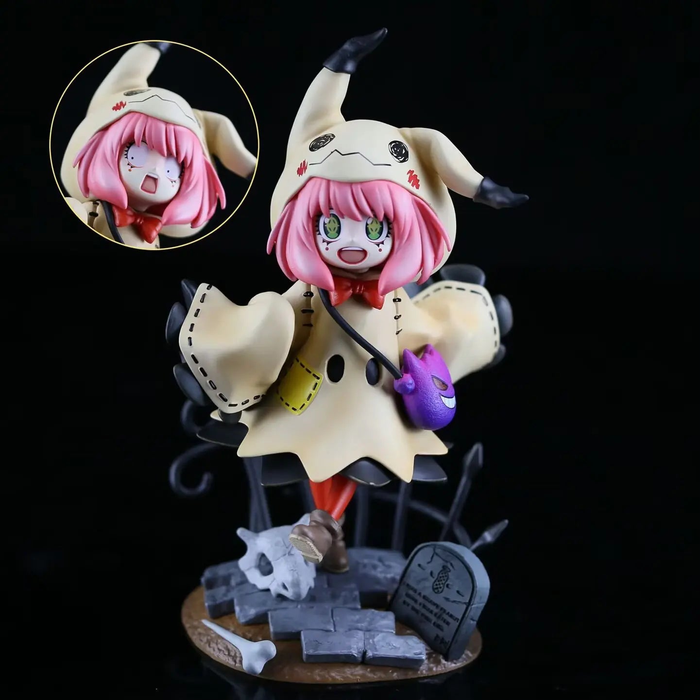 22cm Spy x Family Anime Anya Forger Action Figure Anya Cosplay Mimikyu Figurine Collection Statue Model Ornament Desk Toys Gift