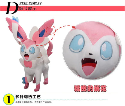 46cm Anime Pokemon Doll Pokémon Fairy Eevee Plush Doll Toy Kawaii Anime Plush Stuffed Doll Children's Companion Gift