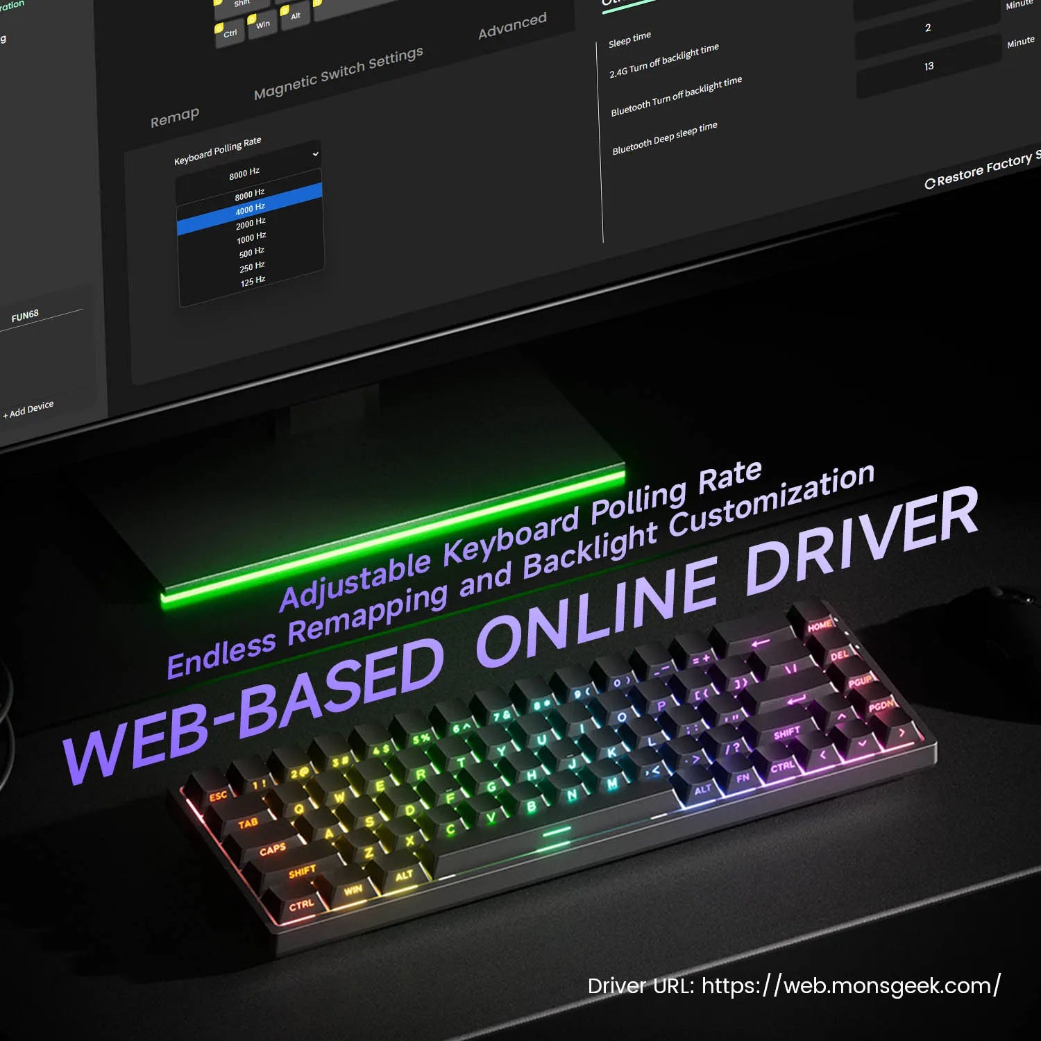 Akko MonsGeek FUN68 & FUN60 PRO&MAX HE Magnetic 60% 65% Gaming Keyboards Rapid Trigger 8K Custom Keyboard for Esports