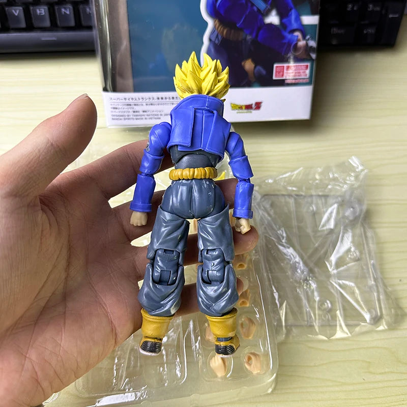 Anime Dragon Ball Z Figures SHF Super Saiyan Trunks Action Figure Collection Model 15cm Future Boy Torankusu Movable Toys Gifts