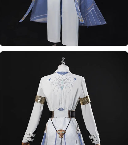 Love and Deepspace Xavier Lumiere Cosplay Costume Wig Shimmering Moonlight Uniform Earrings Halloween Party Women Men Carnival