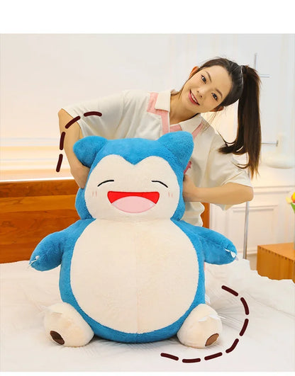 85/100CM Big Size Snorlax Plushie Pokemon Cartoon Anime Peluche Kawaii Stuffed Cushion Comfortable Soft Doll Children Toy Gift