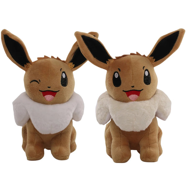Pokemon Pikachu Eevee Plush Toy Soft Stuffed Anime Doll Kawaii Pillow Room Decor Gift for Kids - 20cm wink