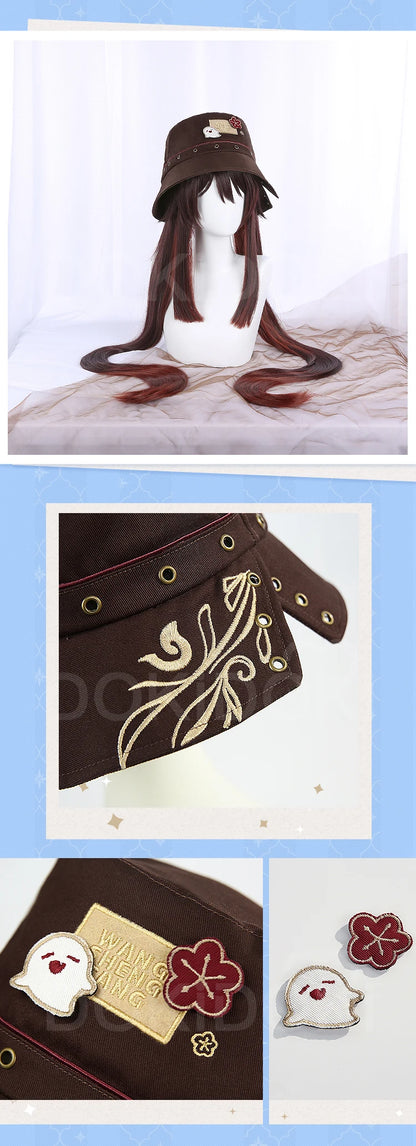 Scaramouche/Hutao/Ganyu Doujin Hat Game Genshin Impact DokiDoki-SR Cosplay Wanderer Hu Tao Ganyu Cute Bucket Hat Genshin Impact