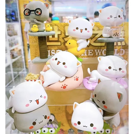 Kawaii Mitao Cat 2 Season Lucky Cat Cheap Cute Cat Blind Box Toys Surprise Figure Cartoon Doll Collect Model Home Holiday gifts