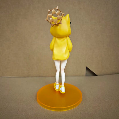 New Blue Archive Iroha Marie Figure Cat Ear Hoodie Anime Girl PVC Model Desktop Decoration Collectible Cute Toy Fans Gift 19cm