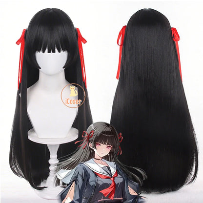 Wuthering Waves Chisa Cosplay Costume Wig Jacket Uniform Headwear Rings Sticker Halloween Party for Women Girls Carnival Props