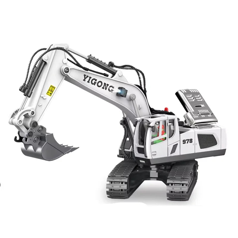 RC Excavator Bulldozer Truck Toy for Boys 2.4G Remote Control Dumper Engineering Vehicle Tractor Crawler Birthday Gift