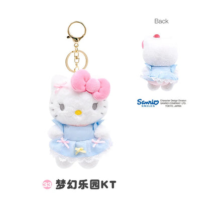 Genuine Sanrio Hello Kitty Cute Girl Keychain Car School bag Pendant Kids Plush Toys Keyring Plushier Birthday Christmas Gift