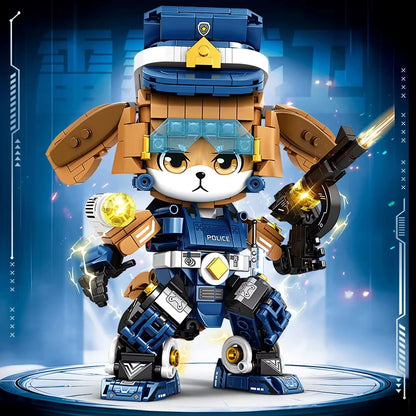 2025 Kung Fu Style 12-in-1 Mechanical Panda & Zodiac Building Blocks Set, Articulated Animal Model Toys for Boys Birthday Gifts