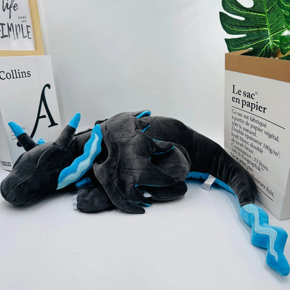 50cm Big Size Pokemon Black Charizard Sleeping Anime Plush Stuffed Doll Room Decoration Plushies Pillow Ornaments Children Gift