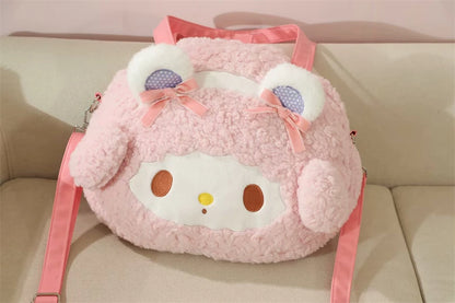 Sanrio Cinnamoroll Shoulder Bag Multipurpose Handbag Kawaii Backpack Messenger Bag Plush Bag My Melody Sweet Piano Lolita Bag