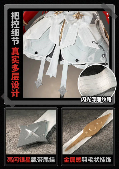 Astra Yao Cosplay Costume Wig Dress Zenless Zone Zero Uniform Headwear Earrings Stars of Lyra Halloween Party Women Girls Props