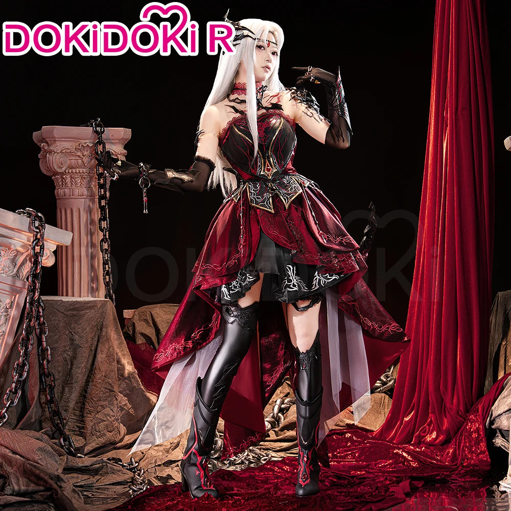Abyss Lord Heroine Cosplay Costume Game Love and Deepspace【XS-2XL】DokiDoki-R Women Red Dress Halloween Qinche Sylus Plus Size