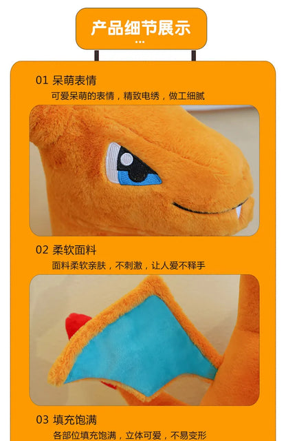 35/45/65CM Pokémon Plush Toy Charizard Plushies Cartoon Anime Stuffed Kawaii Ornamen Comfortable Soft Doll Children Toy Gift