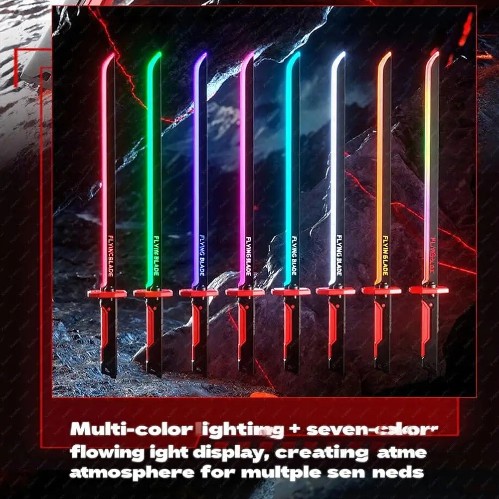 Colorful Streamer Glowing Sparkblade Sword Toy with Spark & Smoke Effects – Collectible Cosplay Katana Prop