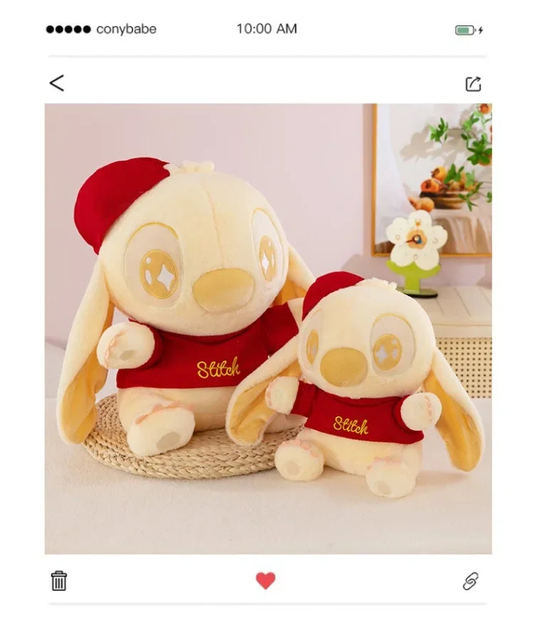 35/60CM Disney Lilo & Stitch Doll Cartoon Plush Toy Cute Anime Soft Stuffed Kawaii Golden Stich Plushie Kids Birthday Gifts