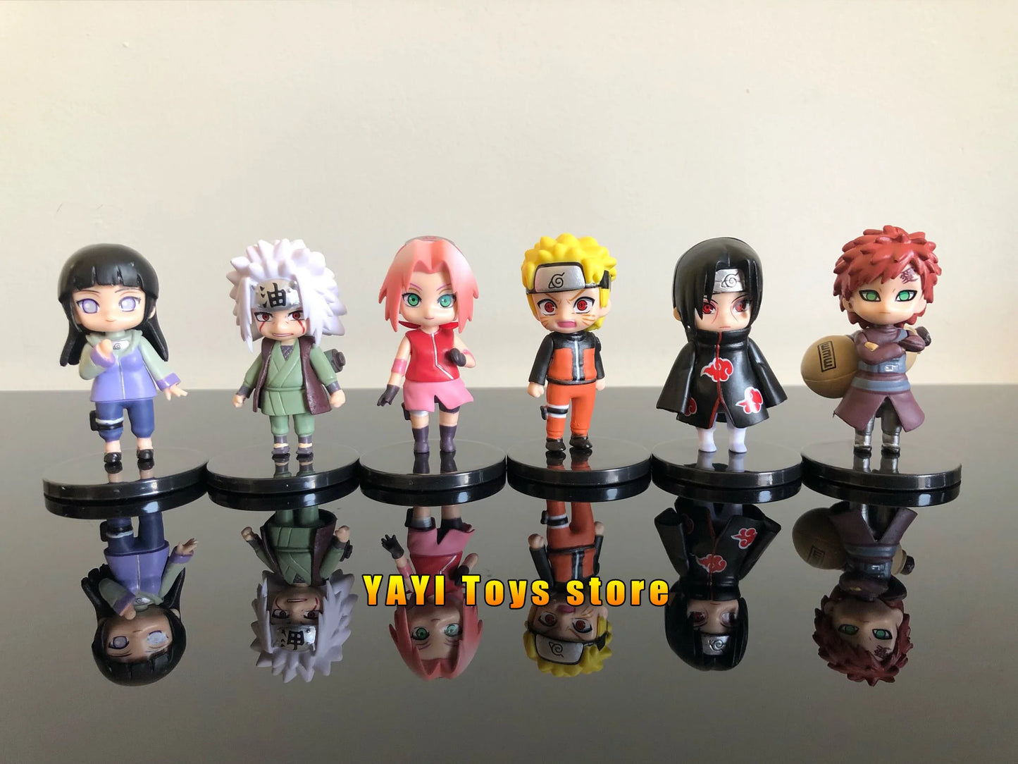 New 12pcs/set Anime Figure Naruto Shippuden Hinata Sasuke Itachi Kakashi Gaara Action Figure Q Version PVC Figures Toys  Gift