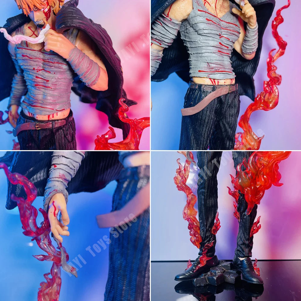 New 28cm One Piece Sanji Anime Figure Model Action FigurePVC GK Roronoa Collection Ornament Collecting Toys for Gift