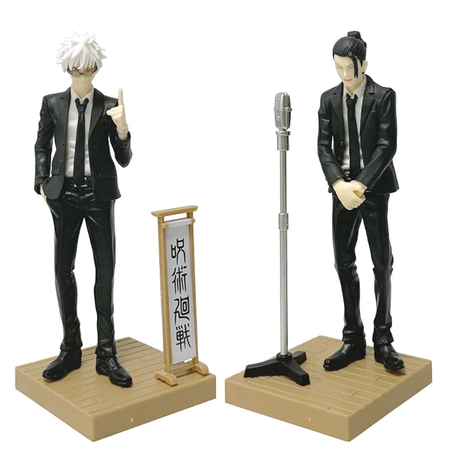 17cm Jujutsu Kaisen Anime Figure Suit Gojou Satoru Action Figure Handsome Suit Man Geto Suguru Figurine PVC Collection Model Toy