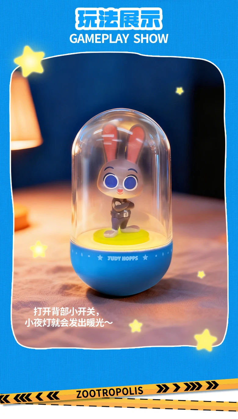 52TOYS Zootopia Nick Judy Night Light 9cm PVC Model