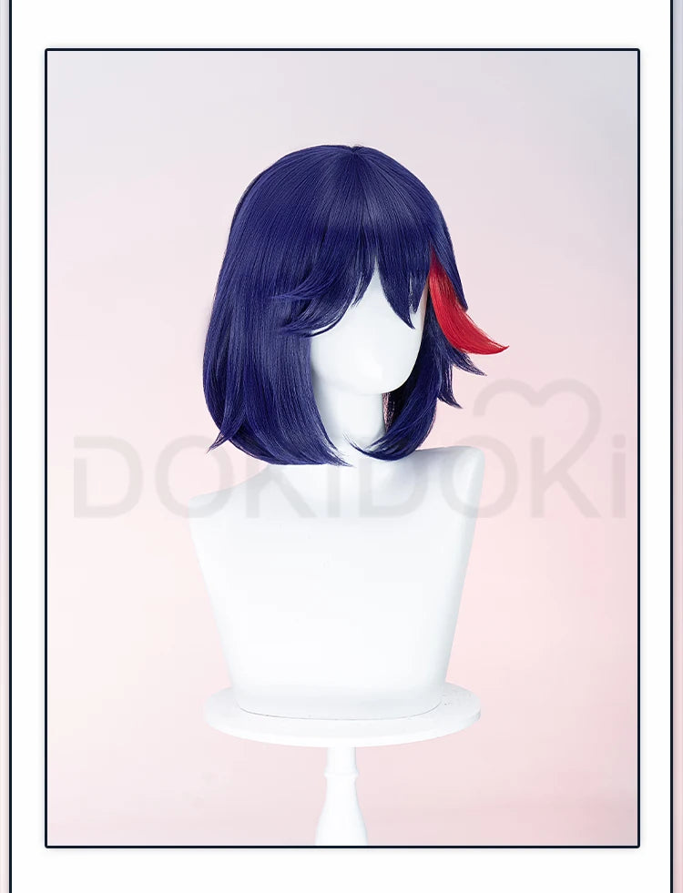 IN STOCK Matoi Ryuko Wig Anime KILL la KILL Cosplay Wig DokiDoki Women Navy Blue 35cm Short Hair Ryuuko Matoi Cosplay Free Cap