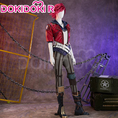 【Last Batch】IN STOCK ViI Cosplay Costume Game Cosplay DokiDoki-R Women Suit Red Coat Plus Siz