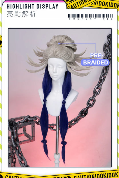 Tamsy Amo Riyo Wig Anime Gachiakuta DokiDoki Men 100cm Long Hair Amo Empool Caines Tamsy Cosplay Heat Resistant Wig Free Cap