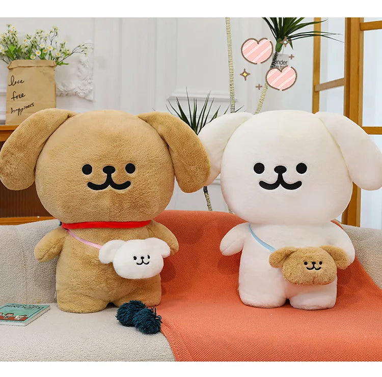 45/70cm Big Size Maltese Backpack Cartoon Anime Plush Stuffed Doll Kawaii Room Decoration Plushies Pillow Ornament Children Gift