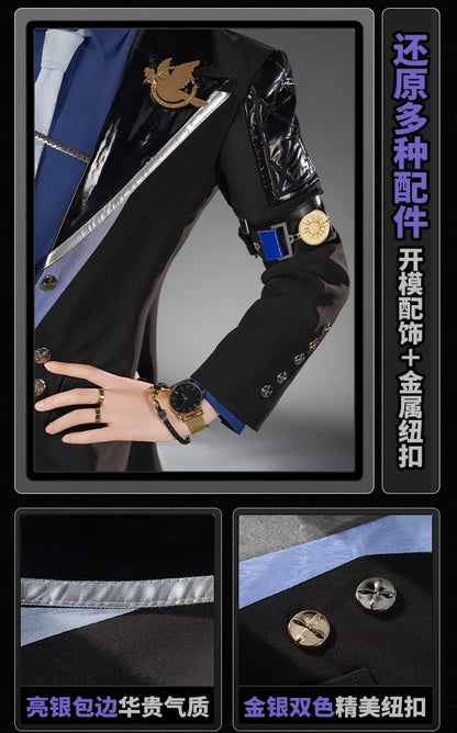 Zenless Zone Zero Hugo Cosplay Costume Wig Hat Mask Earrings Mockingbird New Eridu Hugo Vlad Ravenlock Halloween for Women Girls