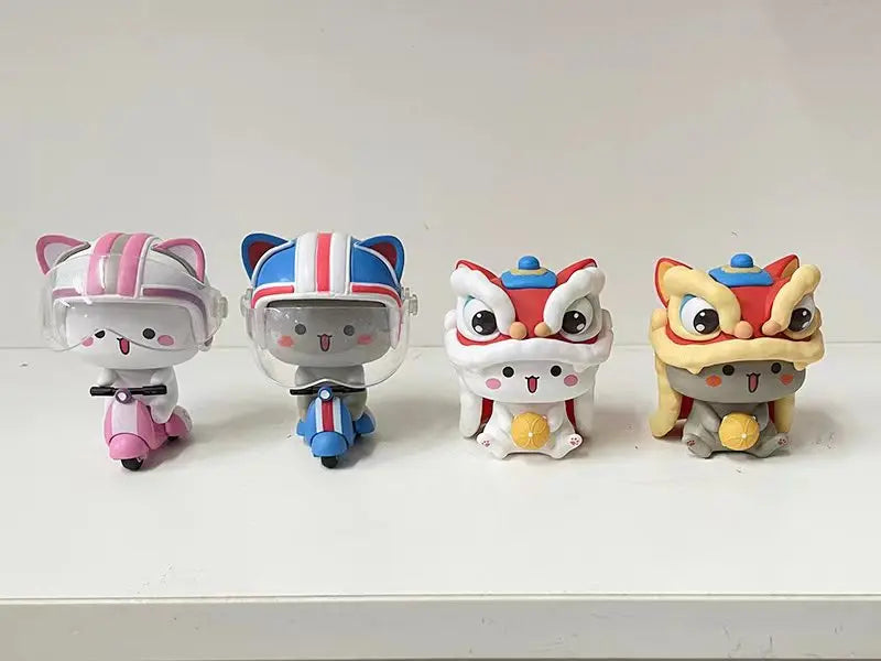 Peach Cat V2 Blind Box Cartoon Anime Figure Doll Trendy Toy Cute Pvc Desktop Room Ornament Decoration Collect Gift Mystery Box