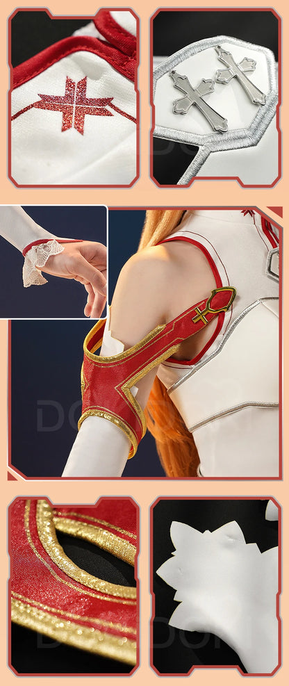 IN STOCK Yuuki Asuna Cosplay Costume Anime Sword Art Online Cosplay DokiDoki-SR Female Costume Yuuki Asuna Halloween Cosplay Wig