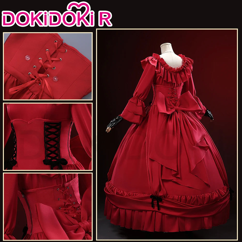 Scarlet El Vandimion Cosplay Costume Anime May I Ask for One Final Thing? Cosplay DokiDoki-R Women Red Lolita Dress Christmas