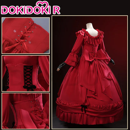Scarlet El Vandimion Cosplay Costume Anime May I Ask for One Final Thing? Cosplay DokiDoki-R Women Red Lolita Dress Christmas