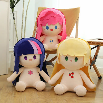 Kawaii 30/40/50cm  Movie Peripheral Cute Colorful Pony Cotton Doll Plush Toy Girl Soothing Sleep Pillow Birthday Gift Girl Doll