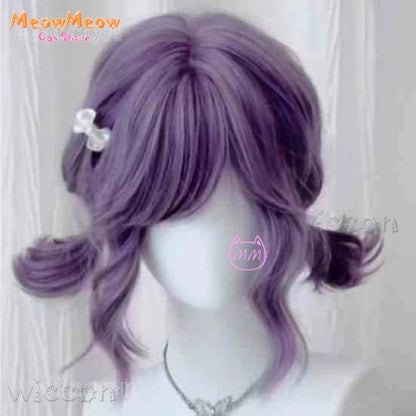 DokiWatch Kiriko Cosplay Set Polyester Overwatch 2 - purple wig / One Size