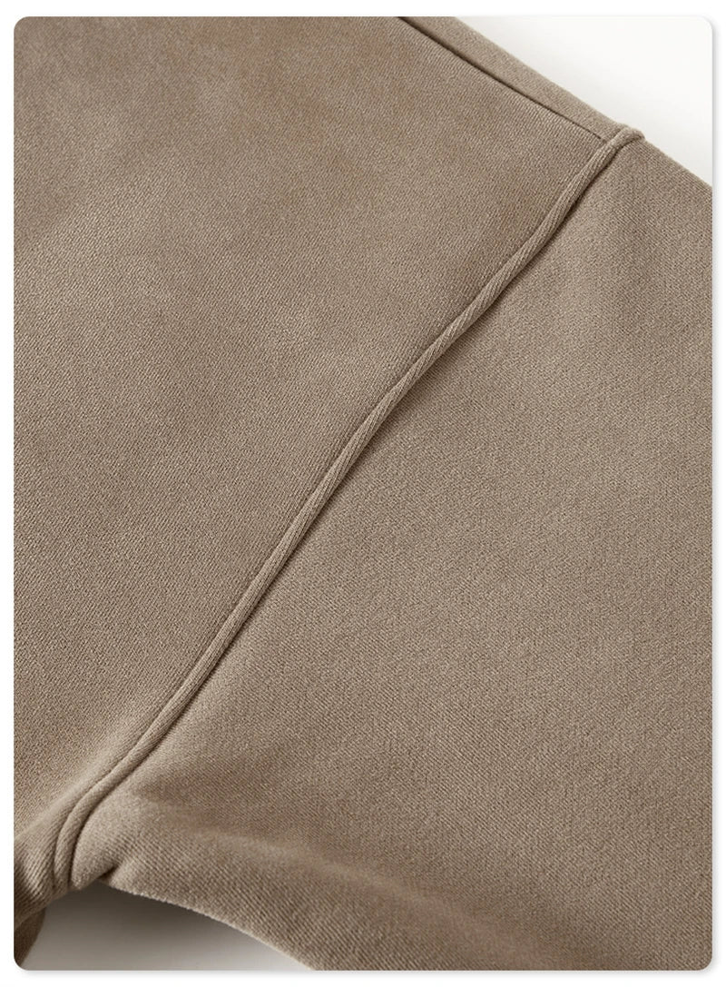 ZODF New Winter Men Zipper Fleece Hoodies Unisex Loose Heavy Weight Thick Warm Basic 420gsm Hooded Coats Hoodie HY0747