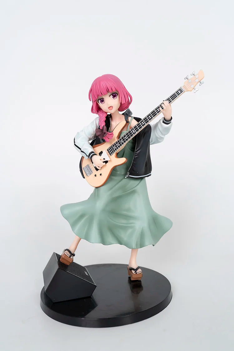 In Stock Kikuri Hiroi Anime Figure BOCCHI THE ROCK! Bassist Kikuri Hiroi Figure 3 Faces PVC Statue Collection Model OrnamentGift