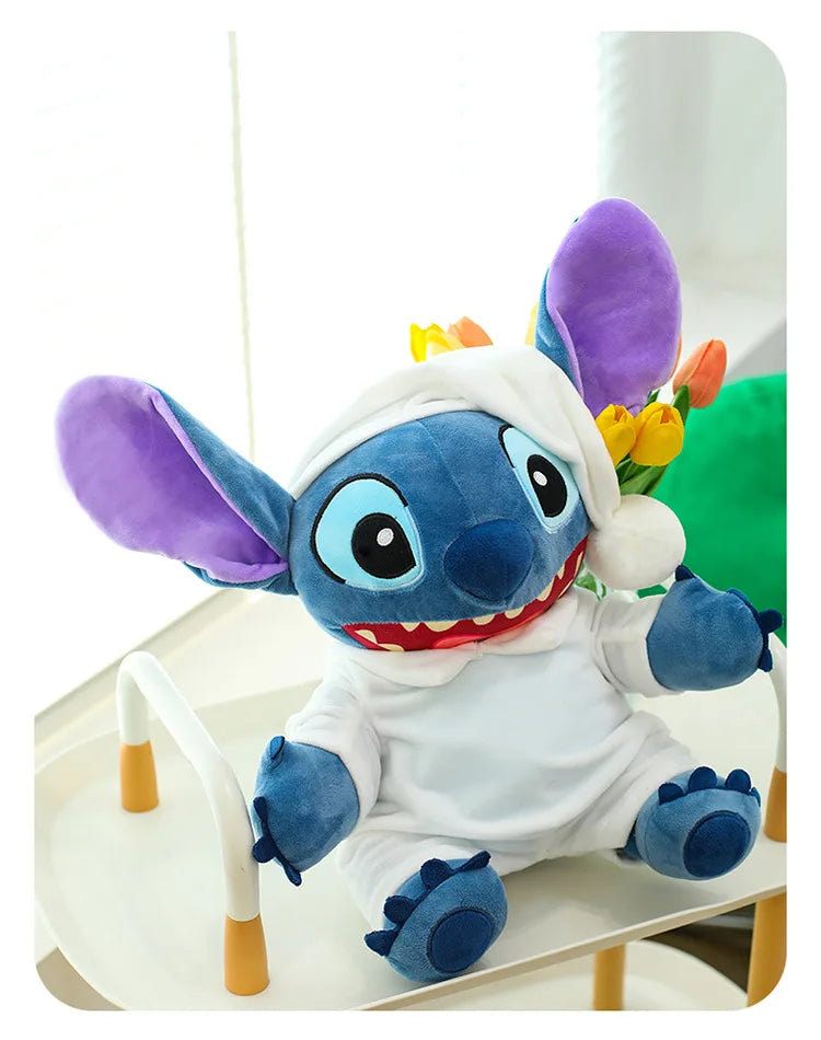 40/50/70cm Super Big Size Pajamas Stitch Disney Anime Plush Stuffed Doll Kawaii Room Decor Lilo & Stitch Plushies Holiday Gift