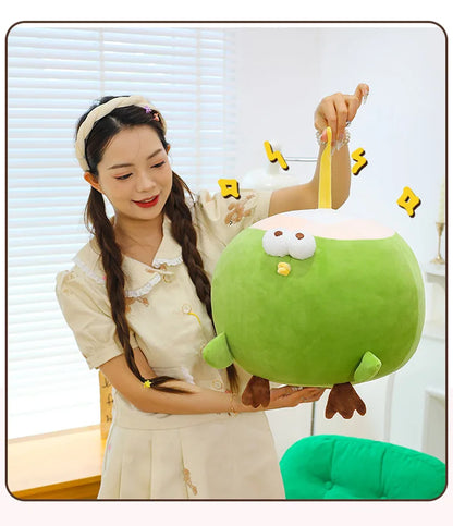 Hot 30-60cm Fun Coconut Chicken Animal Plush Doll Pillow Cute Big Eyes Big Chicken Leg Round Chicken Soft Plush Toy Home Decor