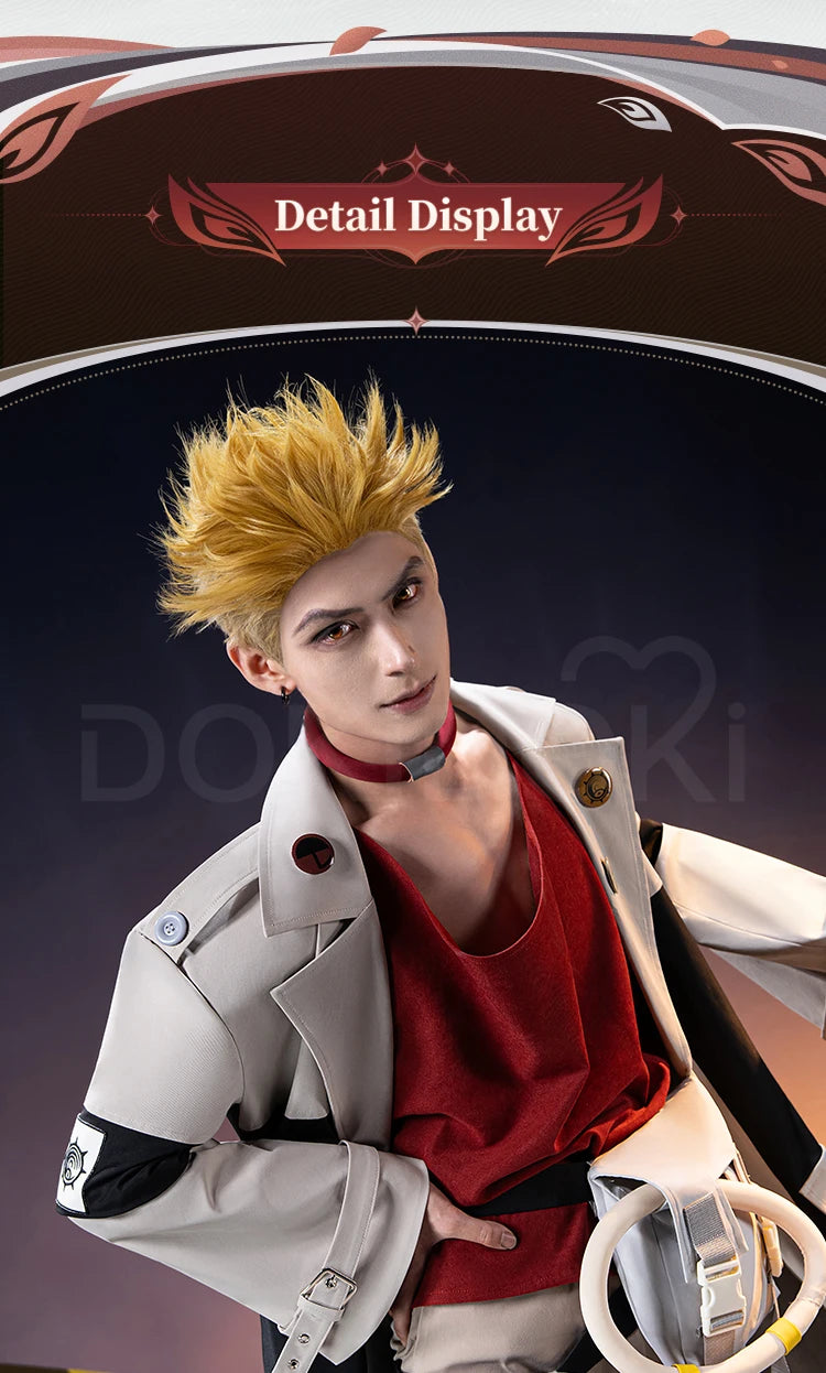 Enjin Cosplay Costume Anime Gachiakuta Cosplay【XS-3XL】DokiDoki-R Enjin Costume Windbreaker Janitor Men Bag Toge Wig Plus Size