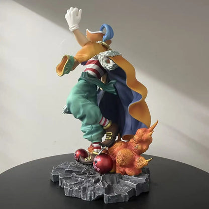 New One Piece Buggy The Clown Figure Pvc Anime Peripheral Action Figurine Trendy Toy Collection Model Desktop Ornament Fan Gift