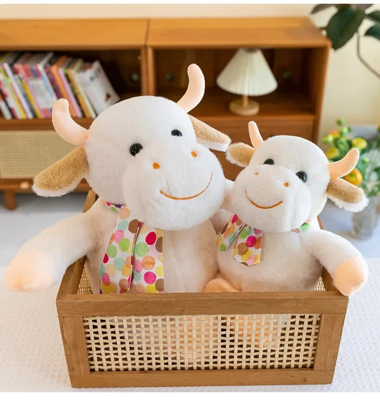 New 30-60cm Cute Calf Plush Toy Doll Stuffed Animals Smiling Cute Calf Doll Hildren's Playmate Children's Birthday Gift